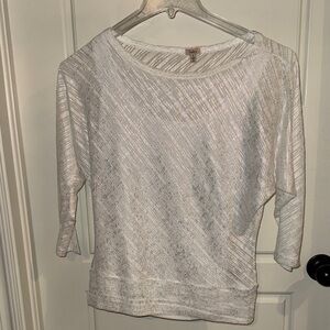 Reba Shimmering Silver Women's Blouse